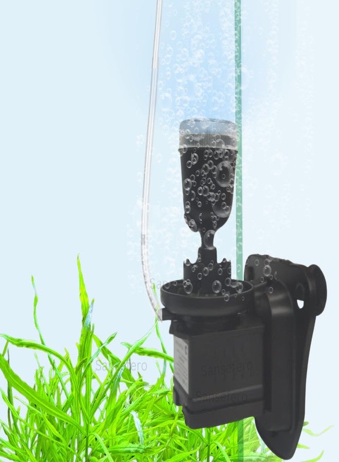 SANSEFERO مضخة هواء أحواض السمك Premier Plants RS-600LA مضخة هواء غاطسة فائقة الهدوء لأحواض أسماك الزينة مع أنبوب هواء بطول متر واحد ومصباح LED (RS-600LA) - Image 1
